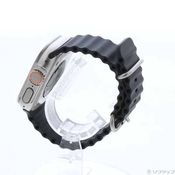 〔中古〕Apple(アップル) Apple Watch Ultra GPS + Cellular 49mm チタニウムケース ミッドナイトオーシャンバンド〔377-ud〕 |  | 01