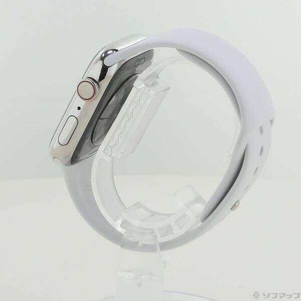 〔中古〕Apple(アップル) Apple Watch Series 8 GPS + Cellular 45mm シルバーステンレススチールケース ホワイトスポーツバンド〔297-ud〕 |  | 01