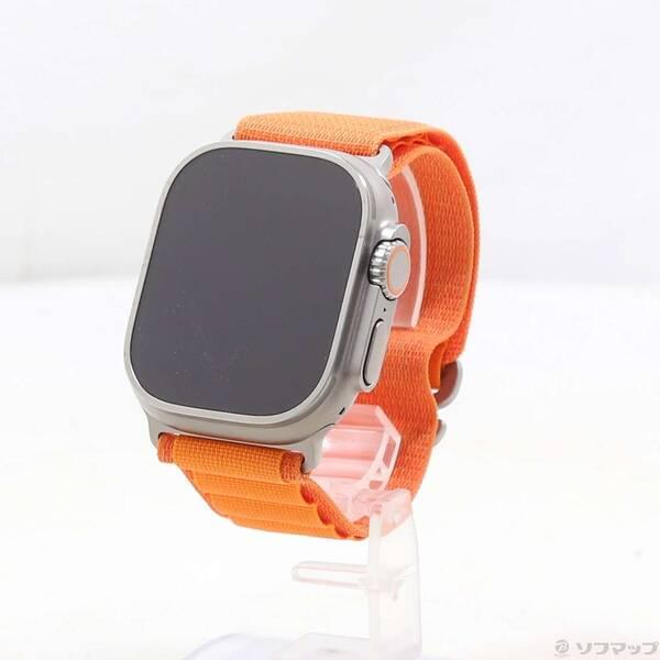 〔中古〕Apple(アップル) Apple Watch Ultra GPS + Cellular 49mm チタニウムケース オレンジアルパインループ〔344-ud〕 | 