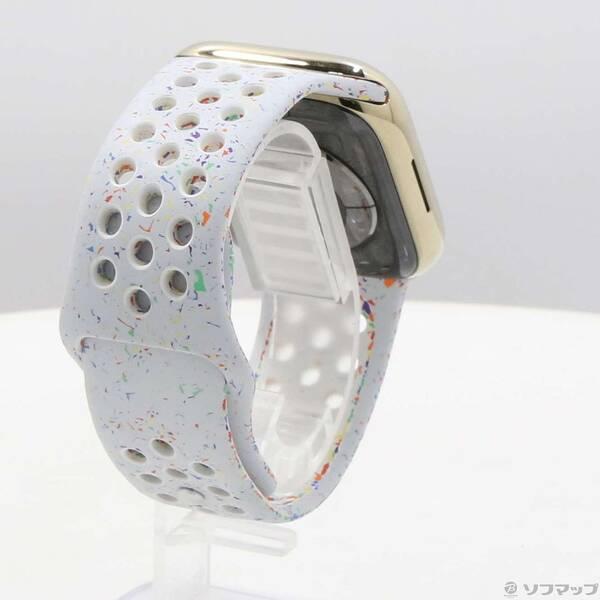 〔中古〕Apple(アップル) Apple Watch Series 9 GPS + Cellular 45mm ゴールドステンレススチールケース ピュアプラチナムNikeスポーツバンド〔258-ud〕 |  | 02