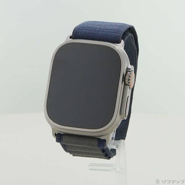 〔中古〕Apple(アップル) Apple Watch Ultra 2 GPS + Cellular 49mm チタニウムケース ブルーアルパインループ〔377-ud〕 | 