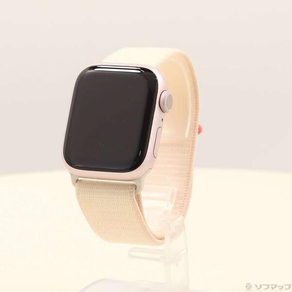 〔中古〕Apple(アップル) Apple Watch Series 9 GPS 41mm ピンクアルミニウムケース ライトピンクスポーツループ〔262-ud〕 | 