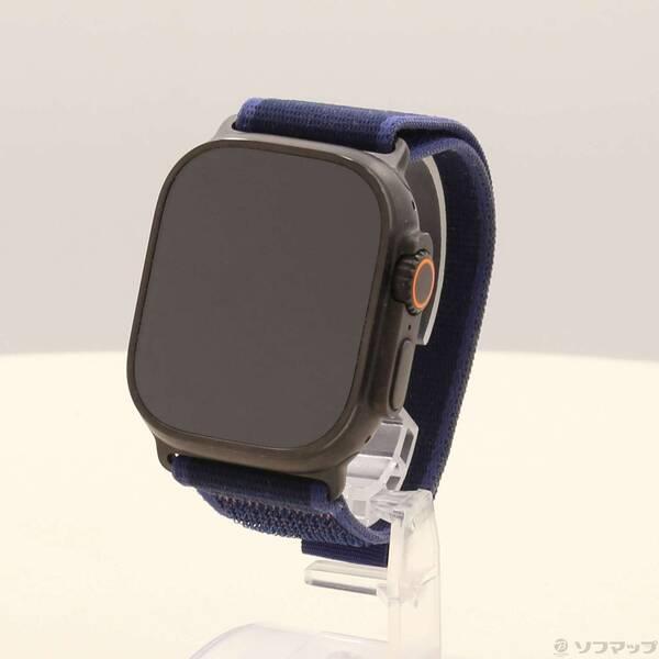 〔中古〕Apple(アップル) Apple Watch Ultra 2 GPS + Cellular 49mm ブラックチタニウムケース ブルートレイルループ〔352-ud〕 | 