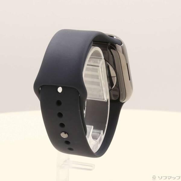 〔中古〕Apple(アップル) Apple Watch Series 8 GPS + Cellular 45mm ステンレススチールケース ミッドナイトスポーツバンド〔377-ud〕 |  | 02