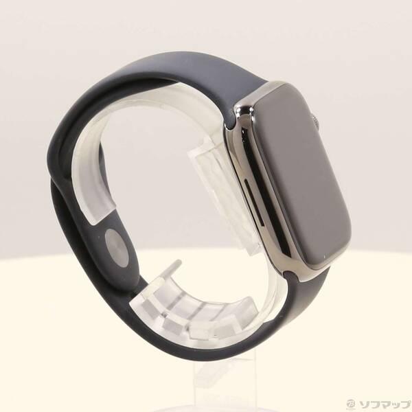 〔中古〕Apple(アップル) Apple Watch Series 8 GPS + Cellular 45mm ステンレススチールケース ミッドナイトスポーツバンド〔377-ud〕 |  | 03