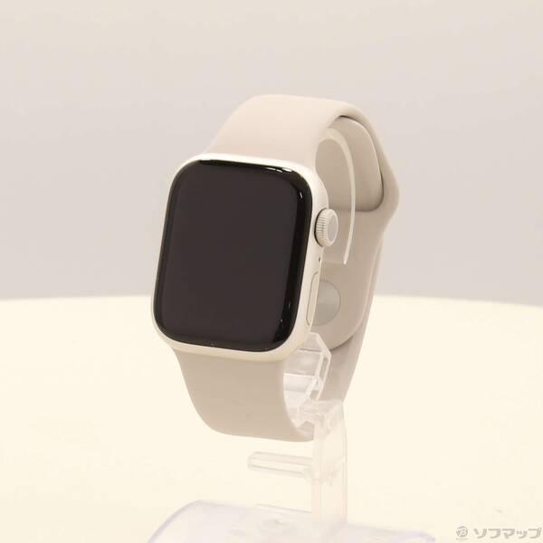 〔中古〕Apple(アップル) Apple Watch Series 7 GPS 41mm スターライトアルミニウムケース スターライトスポーツバンド〔198-ud〕 | 