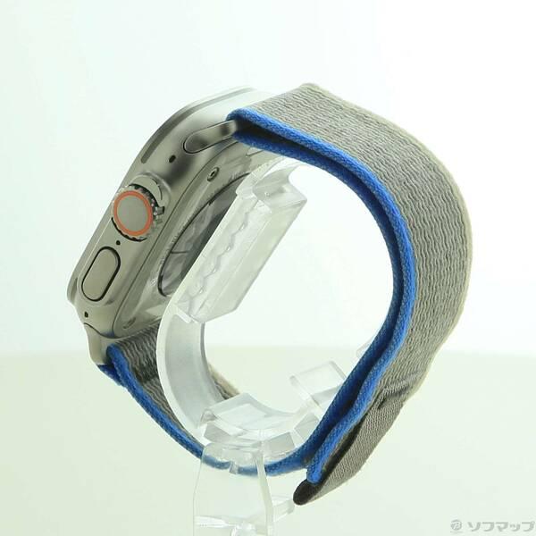 〔中古〕Apple(アップル) Apple Watch Ultra GPS + Cellular 49mm チタニウムケース ブルー／グレイトレイルループ〔377-ud〕 |  | 01