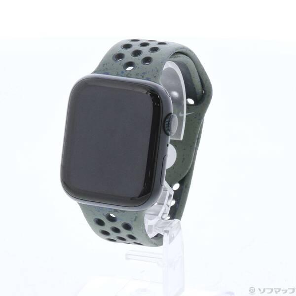 〔中古〕Apple(アップル) Apple Watch Series 9 GPS 45mm ミッドナイトアルミニウムケース カーゴカーキNikeスポーツバンド〔352-ud〕 | 
