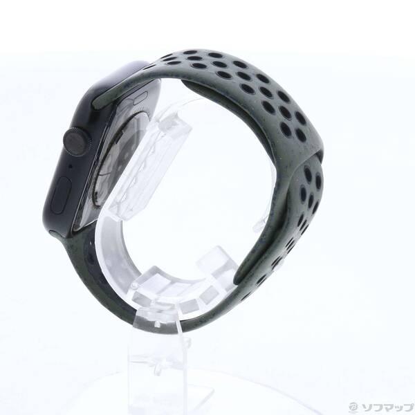 〔中古〕Apple(アップル) Apple Watch Series 9 GPS 45mm ミッドナイトアルミニウムケース カーゴカーキNikeスポーツバンド〔352-ud〕 |  | 01