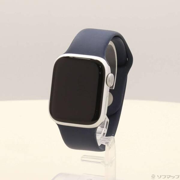 〔中古〕Apple(アップル) Apple Watch Series 9 GPS 41mm シルバーアルミニウムケース ストームブルースポーツバンド〔198-ud〕 | 