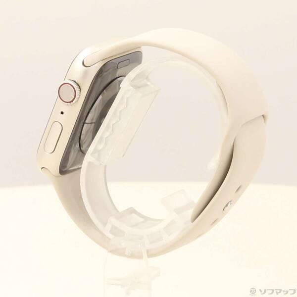 〔中古〕Apple(アップル) Apple Watch Series 8 GPS + Cellular 45mm スターライトアルミニウムケース スターライトスポーツバンド〔377-ud〕 |  | 01
