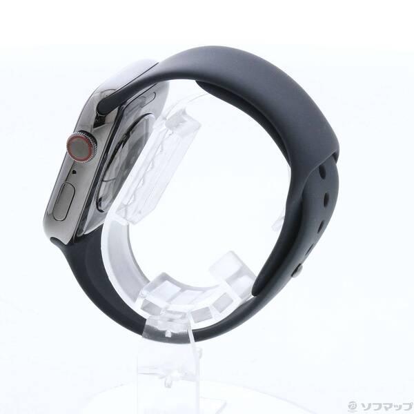 〔中古〕Apple(アップル) Apple Watch Series 8 GPS + Cellular 45mm グラファイトステンレススチールケース ミッドナイトスポーツバンド〔348-ud〕 |  | 01
