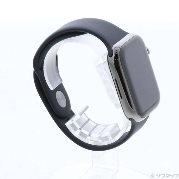 〔中古〕Apple(アップル) Apple Watch Series 8 GPS + Cellular 45mm グラファイトステンレススチールケース ミッドナイトスポーツバンド〔348-ud〕 |  | 03