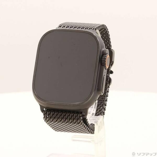〔中古〕Apple(アップル) Apple Watch Ultra 2 GPS + Cellular 49mm ブラックチタニウムケース ブラックチタニウムミラネーゼループ〔348-ud〕 | 