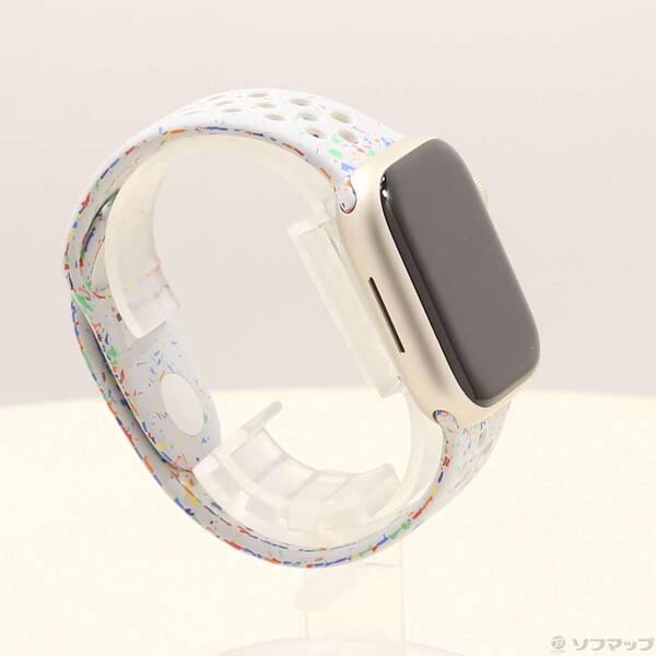 〔中古〕Apple(アップル) Apple Watch Series 9 GPS 41mm スターライトアルミニウムケース ピュアプラチナムNikeスポーツバンド〔344-ud〕 |  | 03