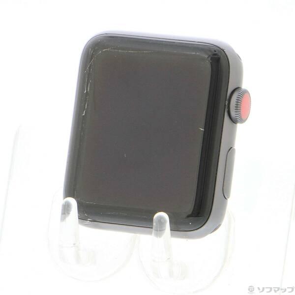 〔中古〕Apple(アップル) Apple Watch Series 3 GPS + Cellular 42mm スペースグレイアルミニウムケース バンド無し〔247-ud〕 | 