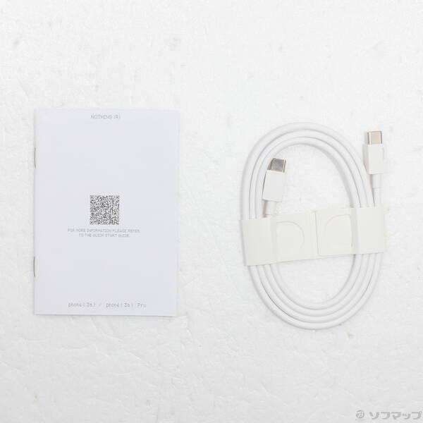 中古〕Nothing Phone (3a) 128GB ブラック A10400154 SIMフリー〔368