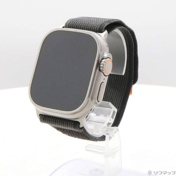 〔中古〕Apple(アップル) Apple Watch Ultra GPS + Cellular 49mm チタニウムケース ブラック／グレイトレイルループ〔349-ud〕 | 