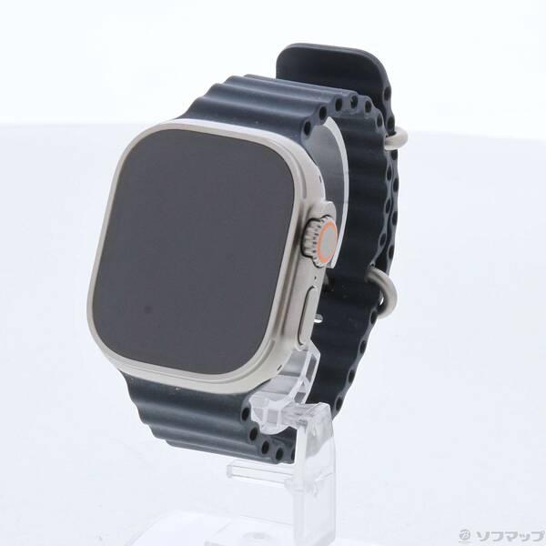 〔中古〕Apple(アップル) Apple Watch Ultra 2 GPS + Cellular 49mm チタニウムケース ブルーオーシャンバンド〔377-ud〕 | 