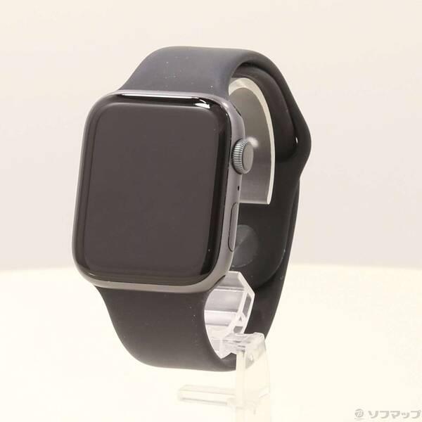 〔中古〕Apple(アップル) Apple Watch Series 4 GPS 44mm スペースグレイアルミニウムケース ブラックスポーツバンド〔247-ud〕 | 