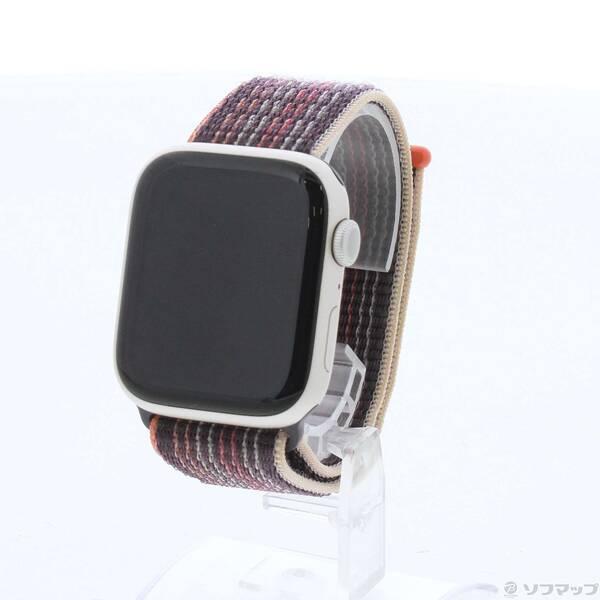 〔中古〕Apple(アップル) Apple Watch Series 8 GPS 45mm スターライトアルミニウムケース エルダーベリースポーツループ〔377-ud〕 | 