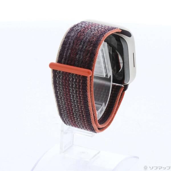 〔中古〕Apple(アップル) Apple Watch Series 8 GPS 45mm スターライトアルミニウムケース エルダーベリースポーツループ〔377-ud〕 |  | 02