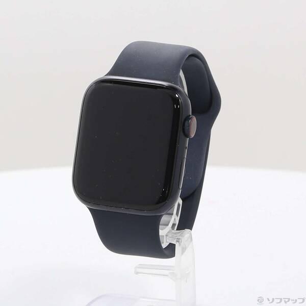 〔中古〕Apple(アップル) Apple Watch Series 7 GPS + Cellular 45mm ミッドナイトアルミニウムケース ミッドナイトスポーツバンド〔196-ud〕 | 