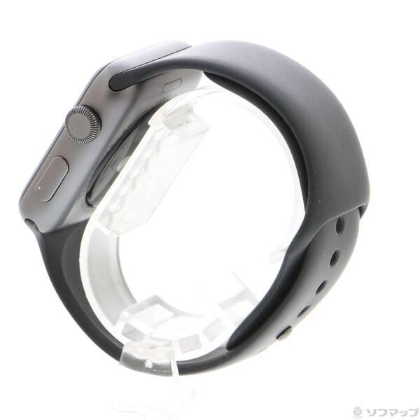 〔中古〕Apple(アップル) Apple Watch Series 3 GPS 42mm スペースグレイアルミニウムケース ブラックスポーツバンド〔247-ud〕 |  | 01