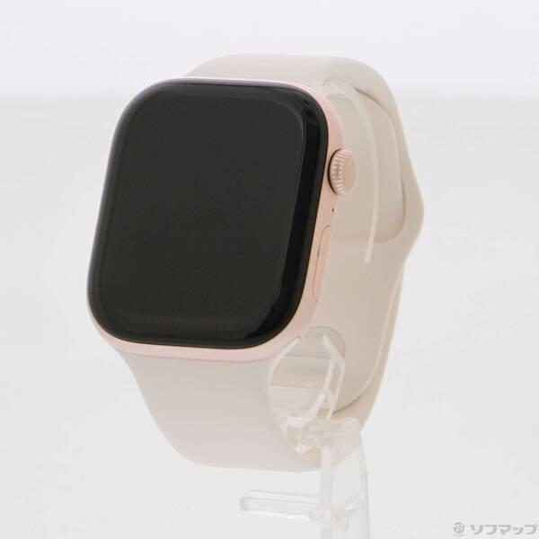 〔中古〕Apple(アップル) Apple Watch Series 10 GPS 46mm ローズゴールドアルミニウムケース ライトブラッシュスポーツバンド〔297-ud〕 | 