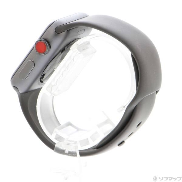 〔中古〕Apple(アップル) Apple Watch Series 3 GPS + Cellular 42mm スペースグレイアルミニウムケース グレイスポーツバンド〔247-ud〕 |  | 01