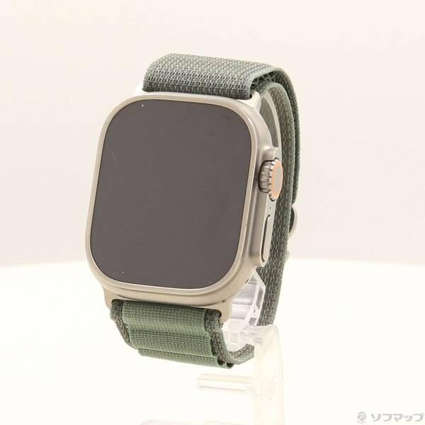 〔中古〕Apple(アップル) Apple Watch Ultra GPS + Cellular 49mm チタニウムケース グリーンアルパインループ〔349-ud〕 | 