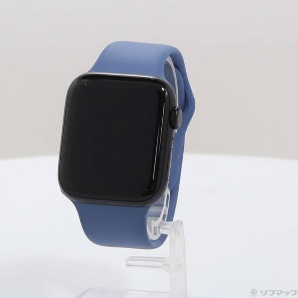〔中古〕Apple(アップル) Apple Watch SE 第2世代 GPS 44mm ミッドナイトアルミニウムケース ウィンターブルースポーツバンド〔196-ud〕 | 