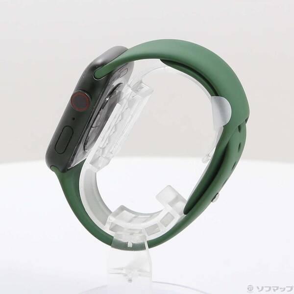 〔中古〕Apple(アップル) Apple Watch Series 7 GPS + Cellular 45mm グリーンアルミニウムケース クローバースポーツバンド〔196-ud〕 |  | 01