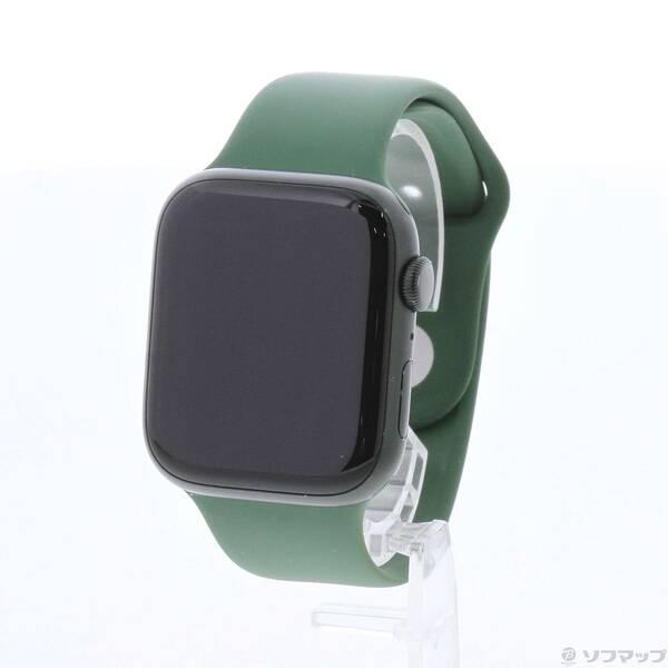 〔中古〕Apple(アップル) Apple Watch Series 7 GPS 45mm グリーンアルミニウムケース クローバースポーツバンド〔348-ud〕 | 