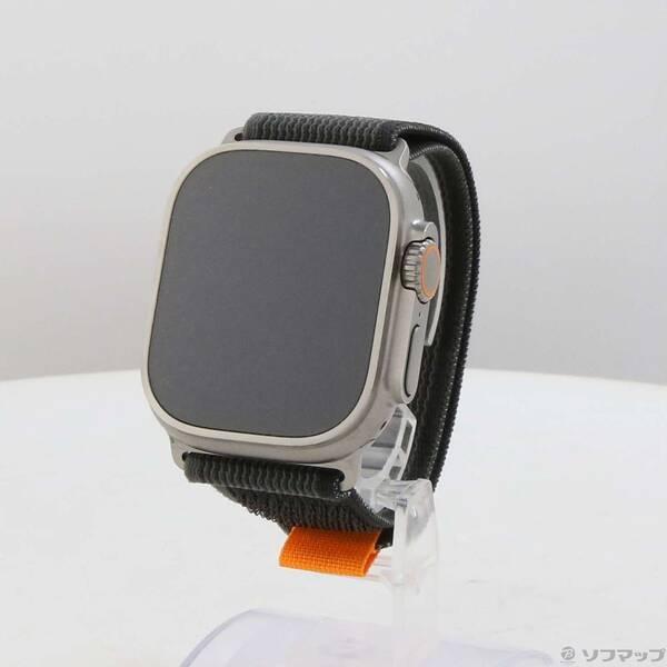 〔中古〕Apple(アップル) Apple Watch Ultra GPS + Cellular 49mm チタニウムケース ブラック／グレイトレイルループ〔377-ud〕 | 