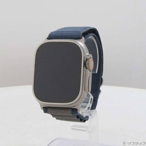 〔中古〕Apple(アップル) Apple Watch Ultra 2 GPS + Cellular 49mm チタニウムケース ブルーアルパインループ〔349-ud〕 | 