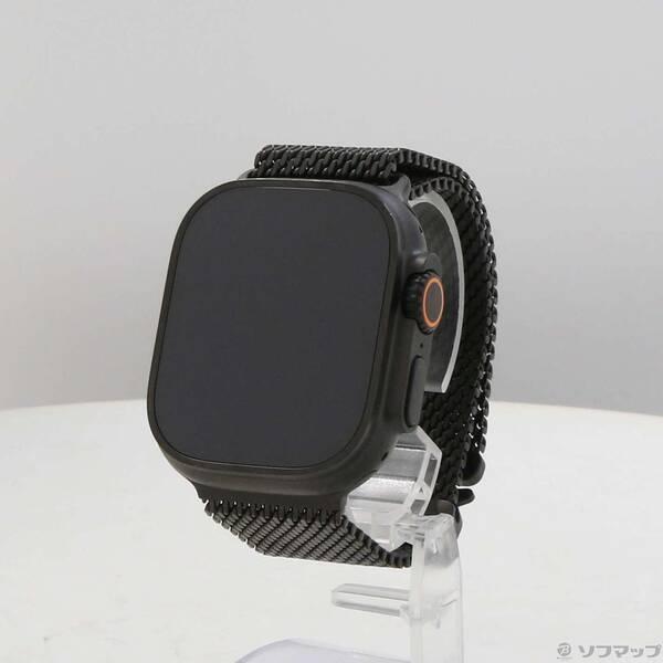〔中古〕Apple(アップル) Apple Watch Ultra 2 GPS + Cellular 49mm ブラックチタニウムケース ブラックチタニウムミラネーゼループ〔348-ud〕 | 
