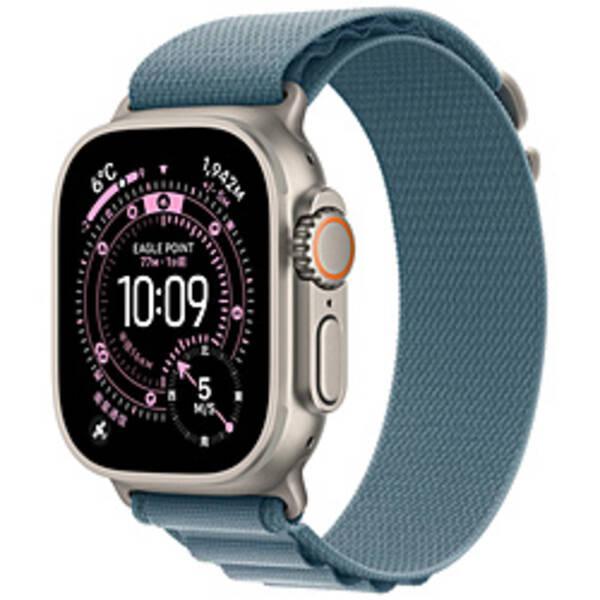 〔中古〕Apple(アップル) Apple Watch Ultra 3 GPS + Cellular 49mm ナチュラルチタニウムケース ライトブルーアルパインループ〔258-ud〕 | 