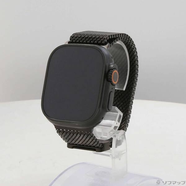 〔中古〕Apple(アップル) Apple Watch Ultra 3 GPS + Cellular 49mm ブラックチタニウムケース ブラックチタニウムミラネーゼループ〔262-ud〕 | 