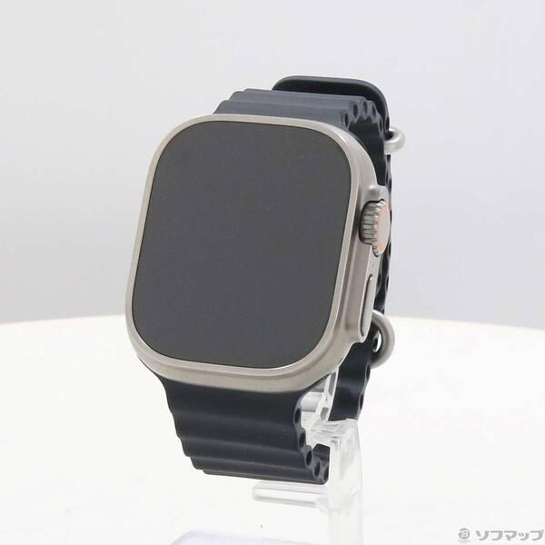 〔中古〕Apple(アップル) Apple Watch Ultra GPS + Cellular 49mm チタニウムケース ミッドナイトオーシャンバンド〔349-ud〕 | 