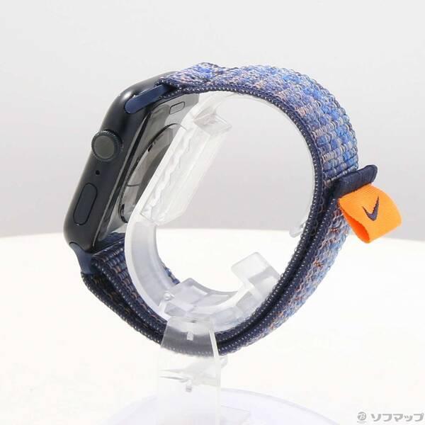 〔中古〕Apple(アップル) Apple Watch Series 9 GPS 45mm ミッドナイトアルミニウムケース ゲームロイヤル／オレンジNikeスポーツループ〔262-ud〕 |  | 01