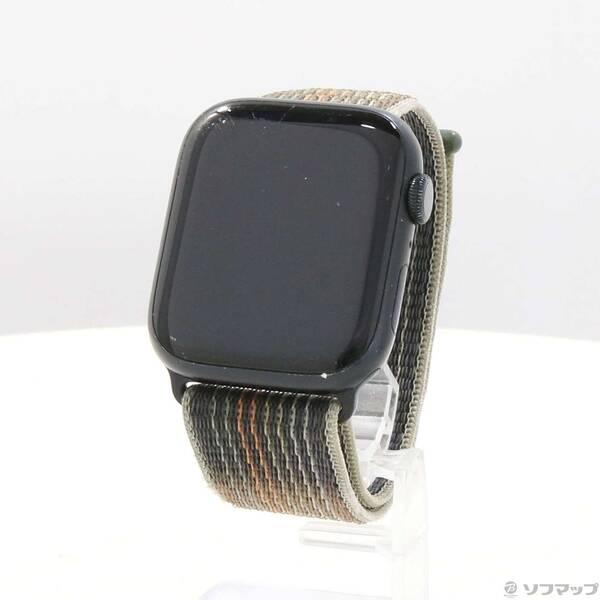 〔中古〕Apple(アップル) Apple Watch Series 8 GPS 45mm ミッドナイトアルミニウムケース ミッドナイトスポーツループ〔344-ud〕 | 