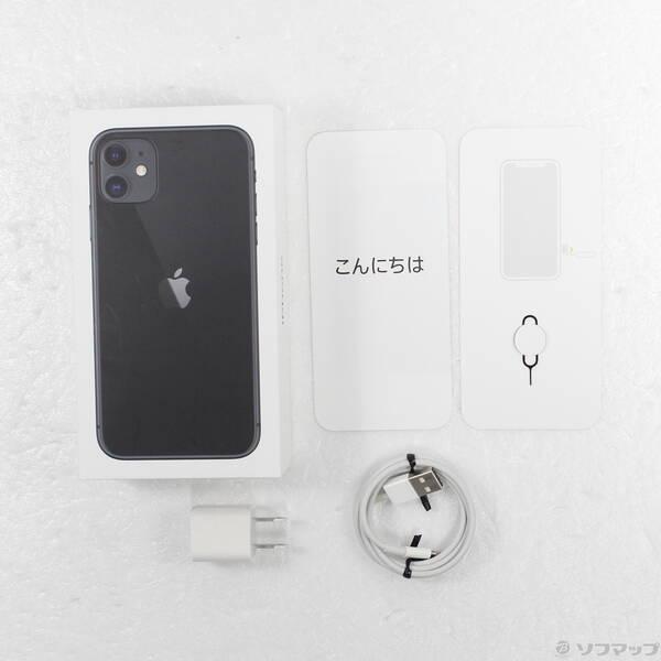 中古〕Apple(アップル) iPhone11 64GB ブラック MWLT2J／A SIMフリー