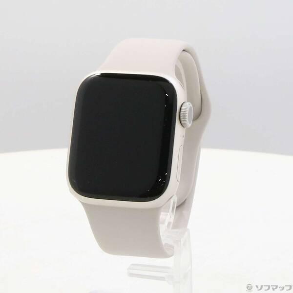 〔中古〕Apple(アップル) Apple Watch Series 7 GPS 41mm スターライトアルミニウムケース スターライトスポーツバンド〔262-ud〕 | 