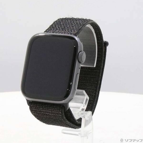 〔中古〕Apple(アップル) Apple Watch Series 4 GPS 44mm スペースグレイアルミニウムケース ブラックスポーツループ〔247-ud〕 | 