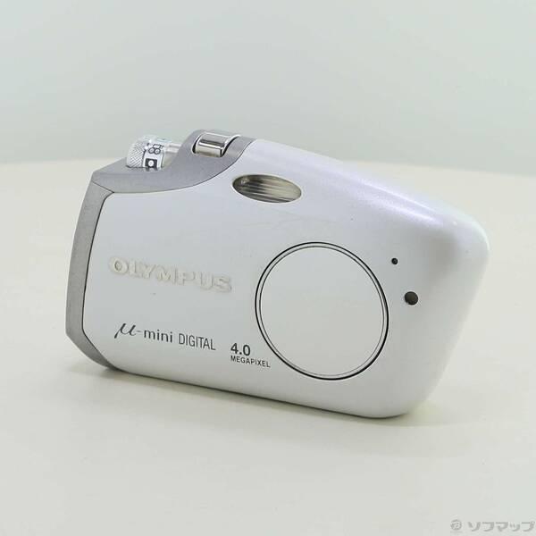〔中古〕OLYMPUS(オリンパス) CAMEDIA μ-mini DIGITAL WH (400万画素／2倍／ピュアホワイト)〔262-ud〕 | 