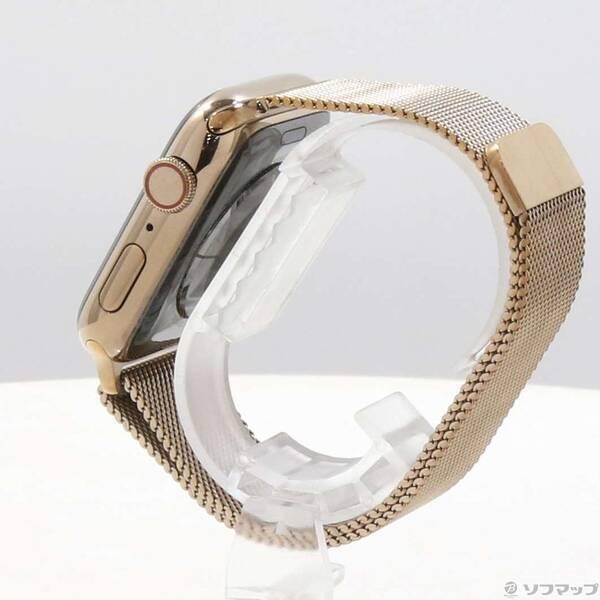 〔中古〕Apple(アップル) Apple Watch Series 4 GPS + Cellular 44mm ゴールドステンレススチールケース ゴールドミラネーゼループ〔247-ud〕 |  | 01