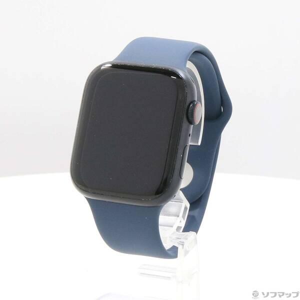 〔中古〕Apple(アップル) Apple Watch Series 9 GPS + Cellular 45mm ミッドナイトアルミニウムケース ストームブルースポーツバンド〔344-ud〕 | 