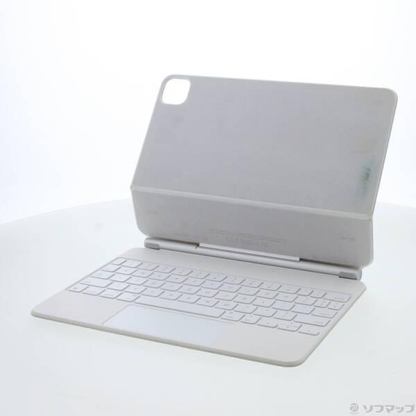 〔中古〕Apple(アップル) 11インチ iPad Pro(第3／2／1世代)、10.9インチ iPad Air(第4世代)用 Magic Keyboard - 英語(US) ホワイト MJQJ3LL／A〔258-ud〕 | 