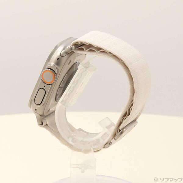 〔中古〕Apple(アップル) Apple Watch Ultra GPS + Cellular 49mm チタニウムケース スターライトアルパインループ〔344-ud〕 |  | 01